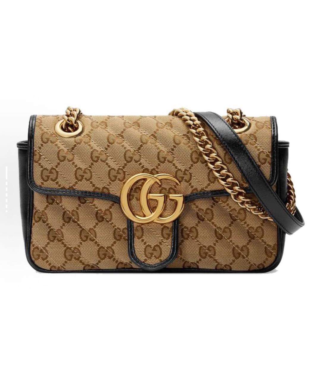 GUCCI Бежевая тканевая сумка через плечо, фото 5