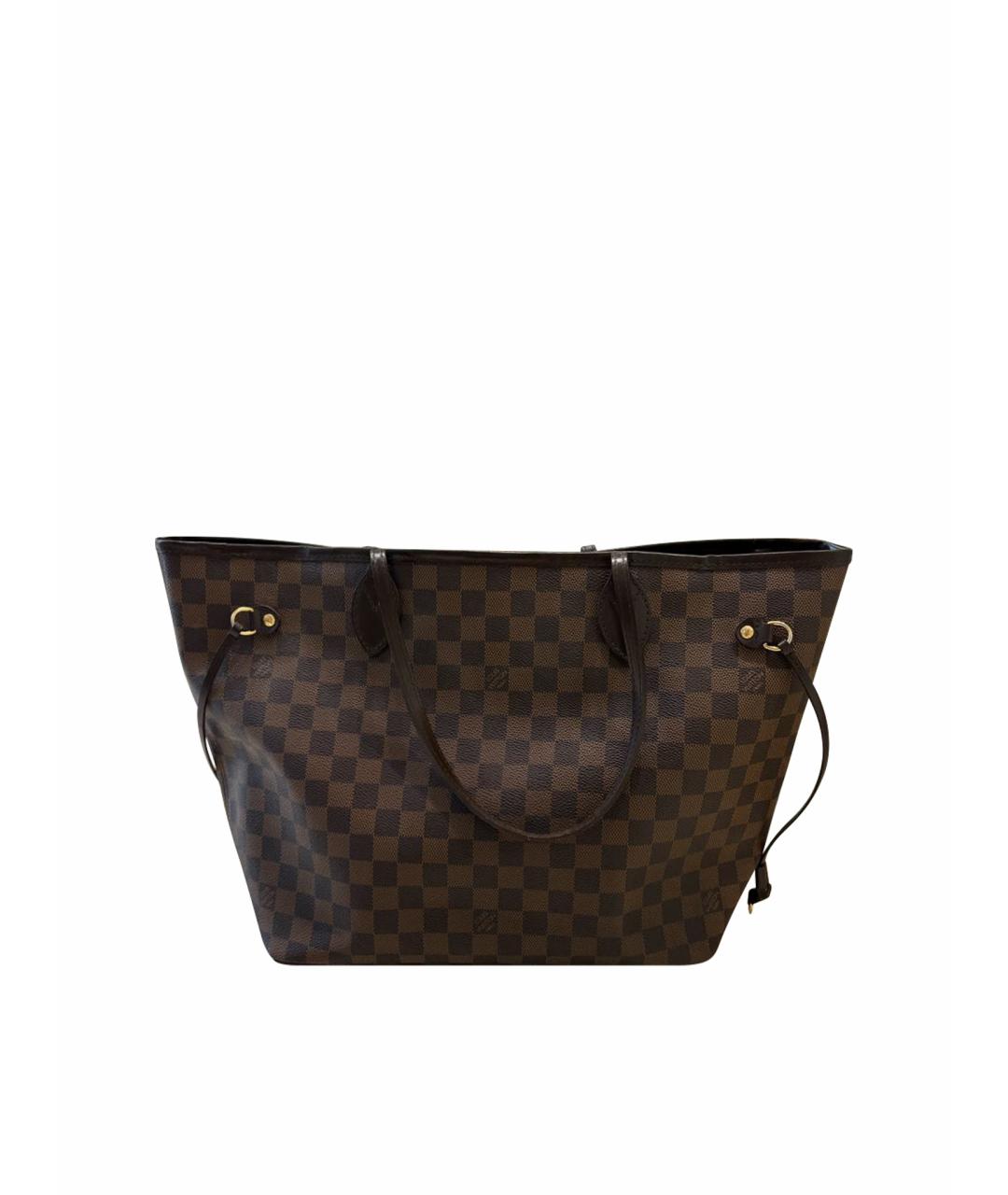 LOUIS VUITTON Коричневая кожаная сумка через плечо, фото 1