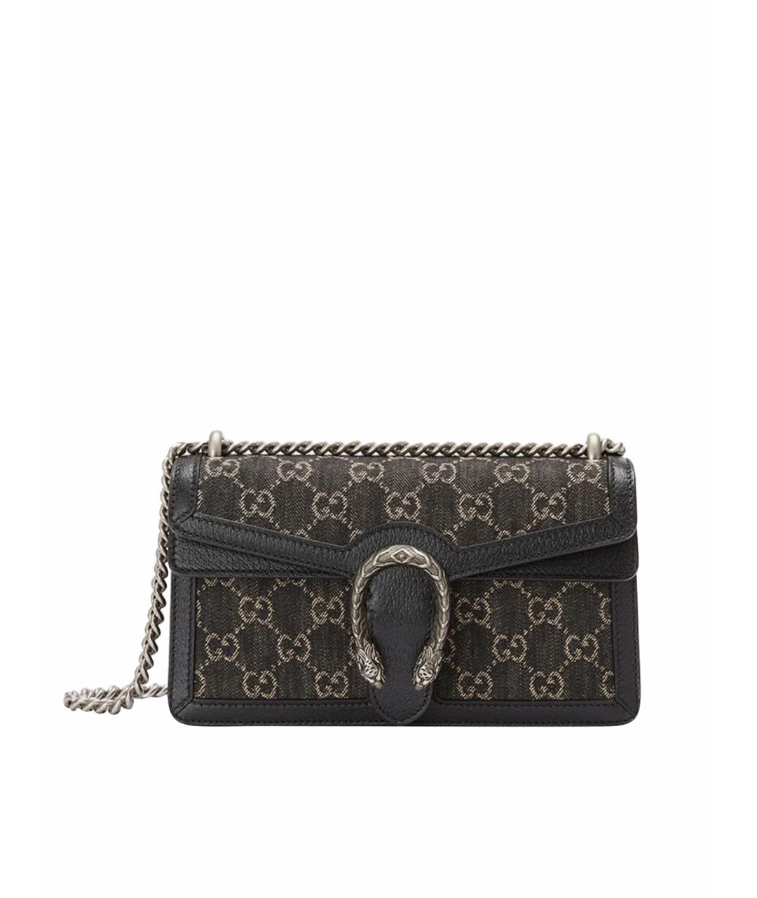 GUCCI Черная тканевая сумка через плечо, фото 1