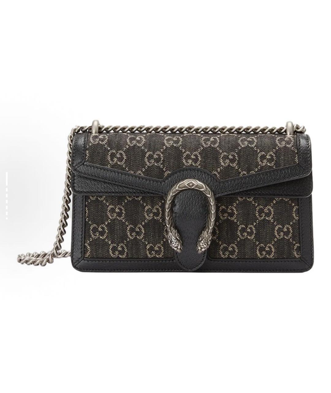 GUCCI Черная тканевая сумка через плечо, фото 4