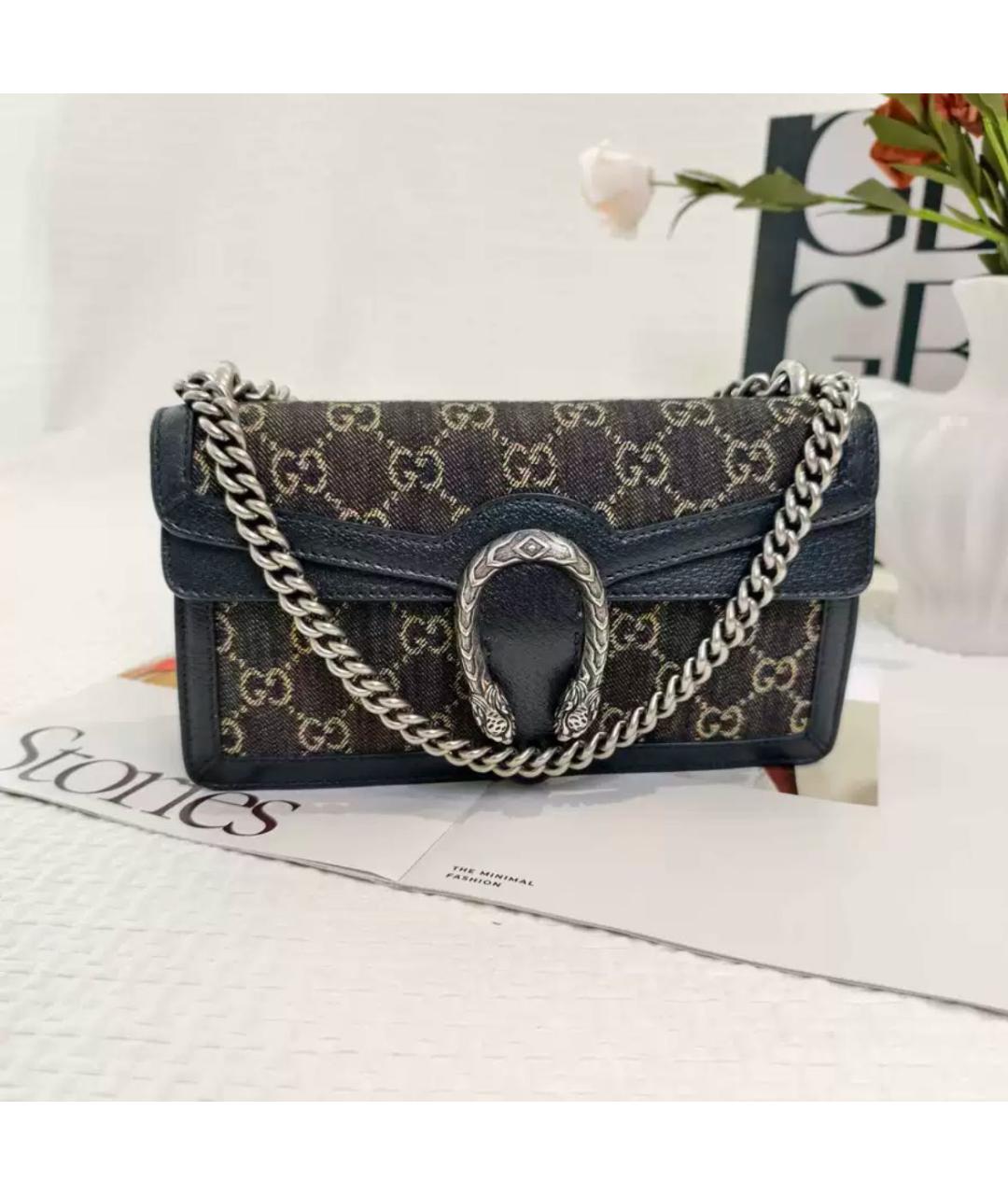 GUCCI Черная тканевая сумка через плечо, фото 2