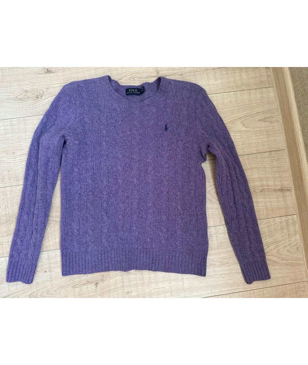 POLO RALPH LAUREN Фиолетовый шерстяной джемпер / свитер, фото 5