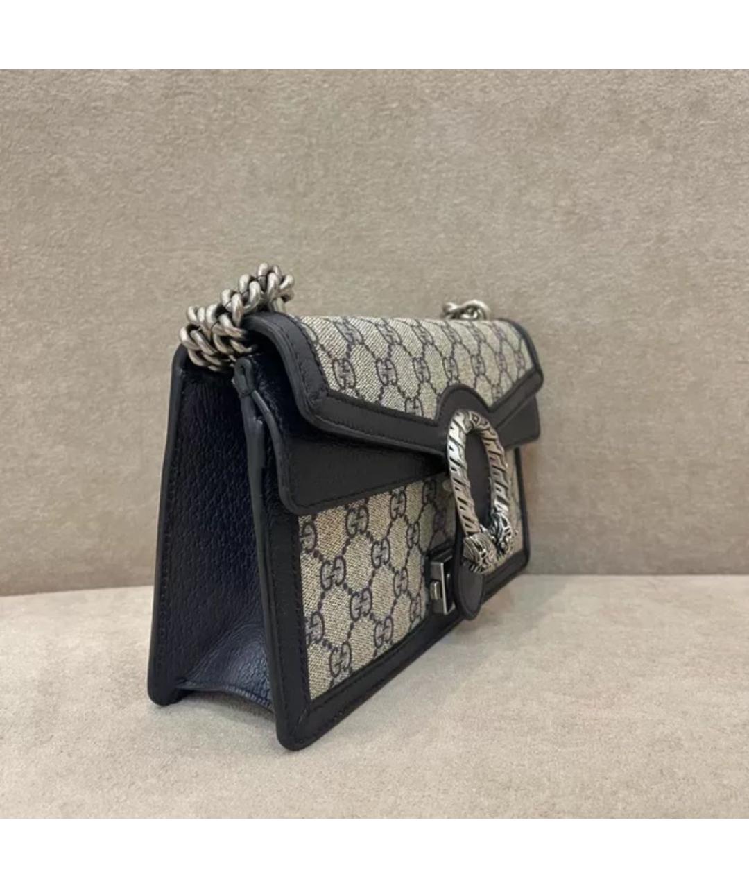GUCCI Бежевая тканевая сумка через плечо, фото 3