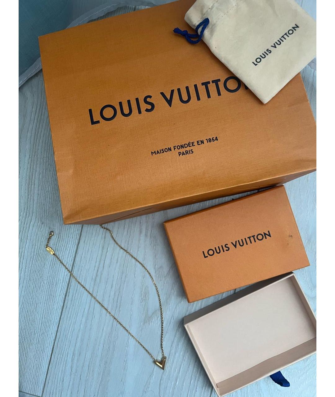 LOUIS VUITTON Золотое металлическое колье, фото 3