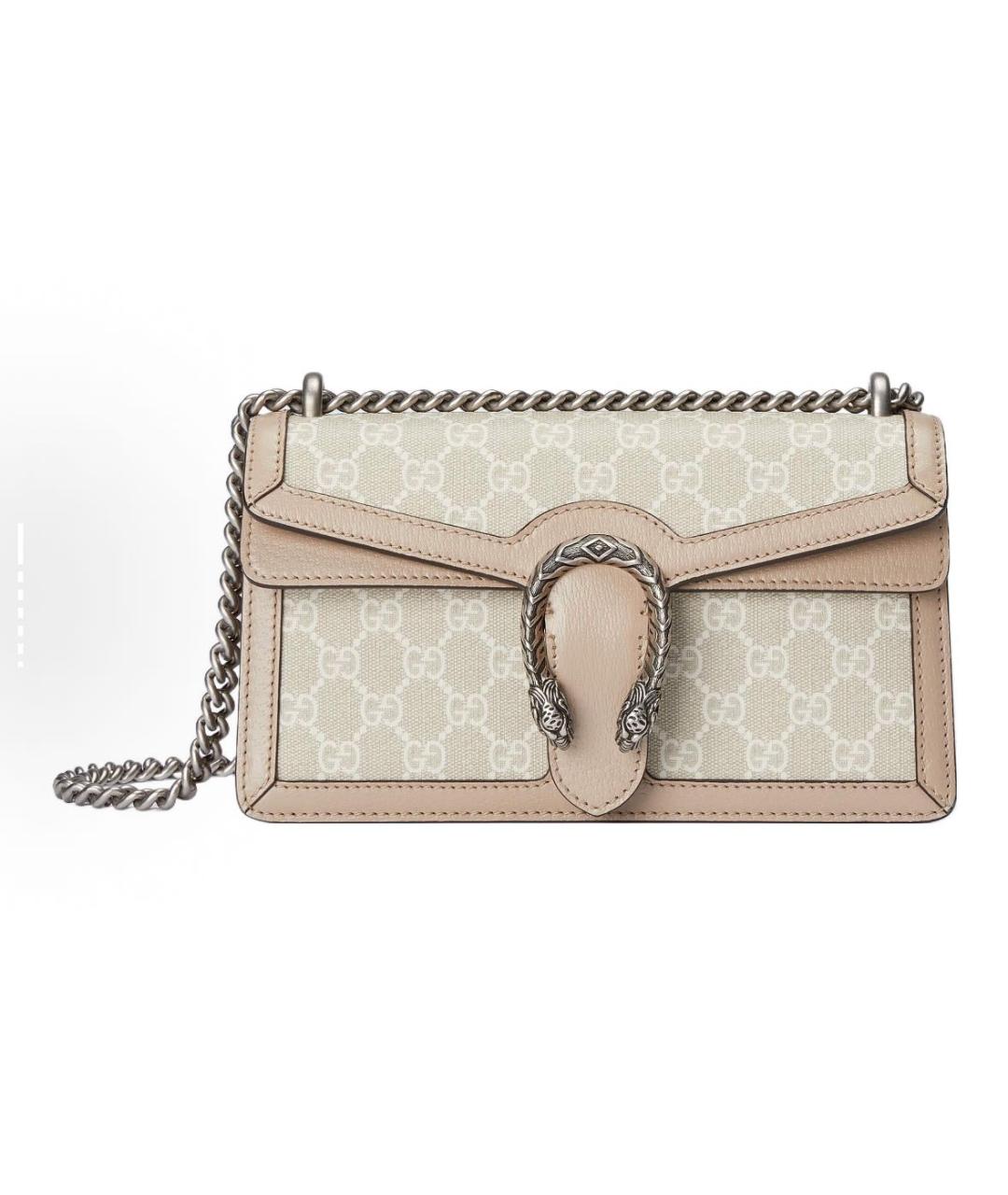 GUCCI Бежевая тканевая сумка через плечо, фото 5