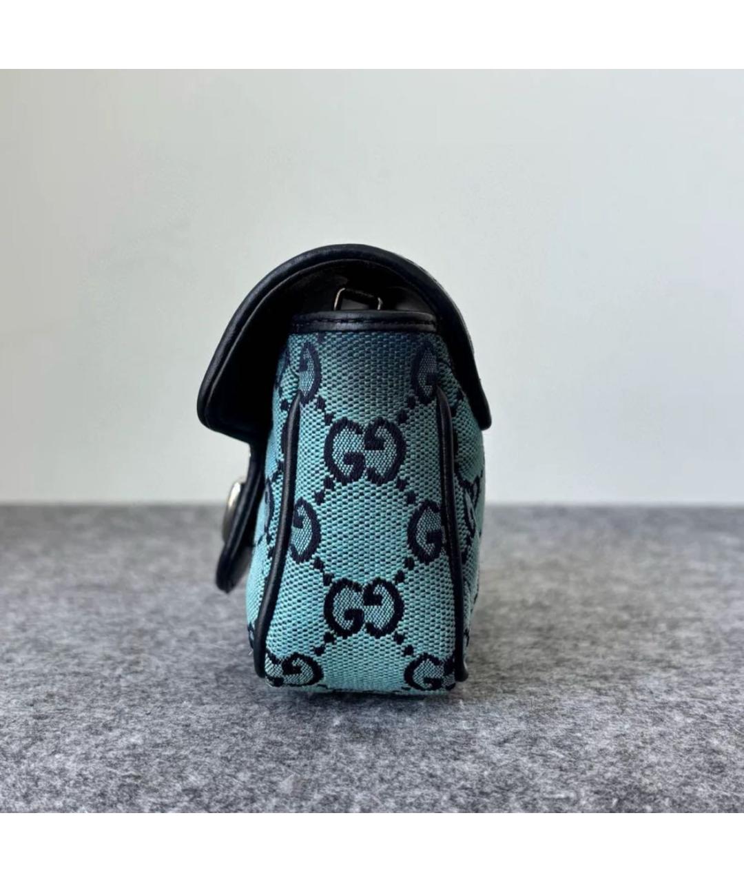 GUCCI Синяя тканевая сумка через плечо, фото 4