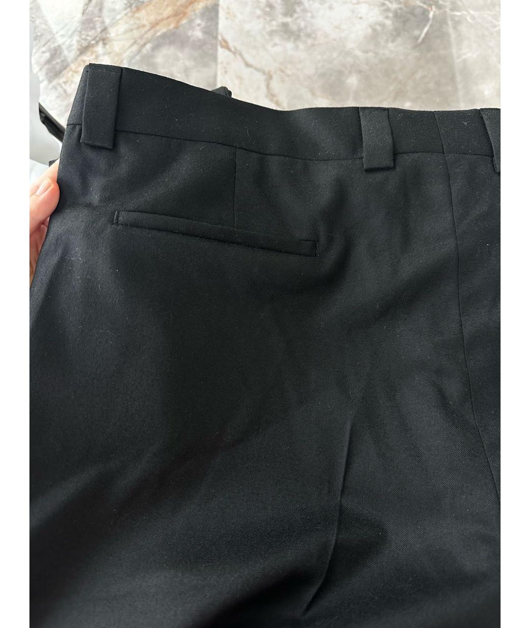 BRUNELLO CUCINELLI Черные шерстяные классические брюки, фото 4