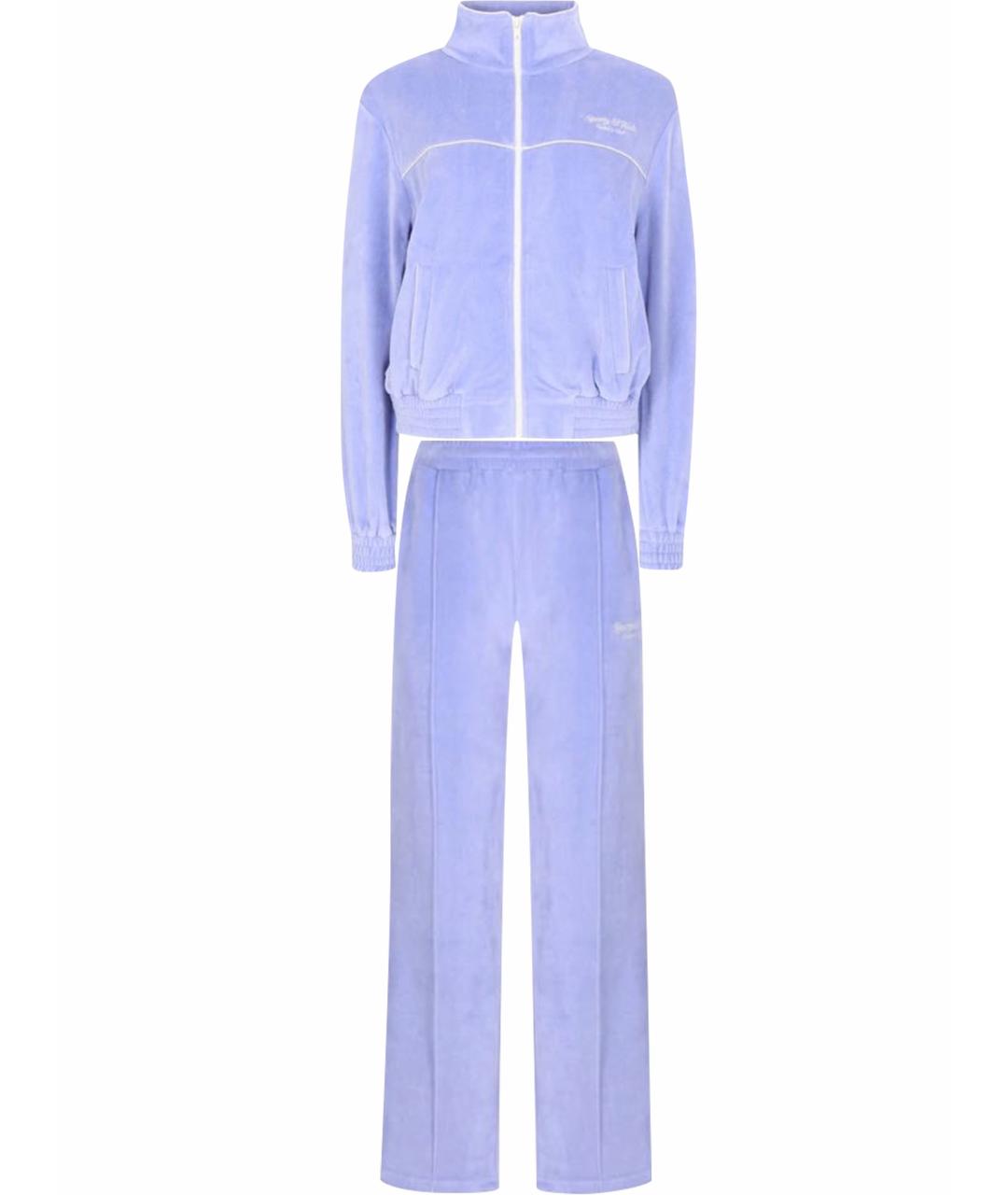 SPORTY AND RICH Голубой хлопковый костюм с брюками, фото 1