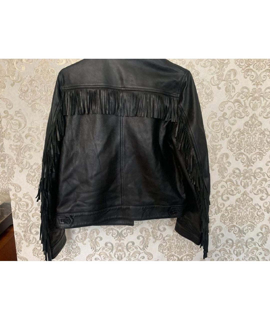 THE KOOPLES Черная кожаная куртка, фото 2