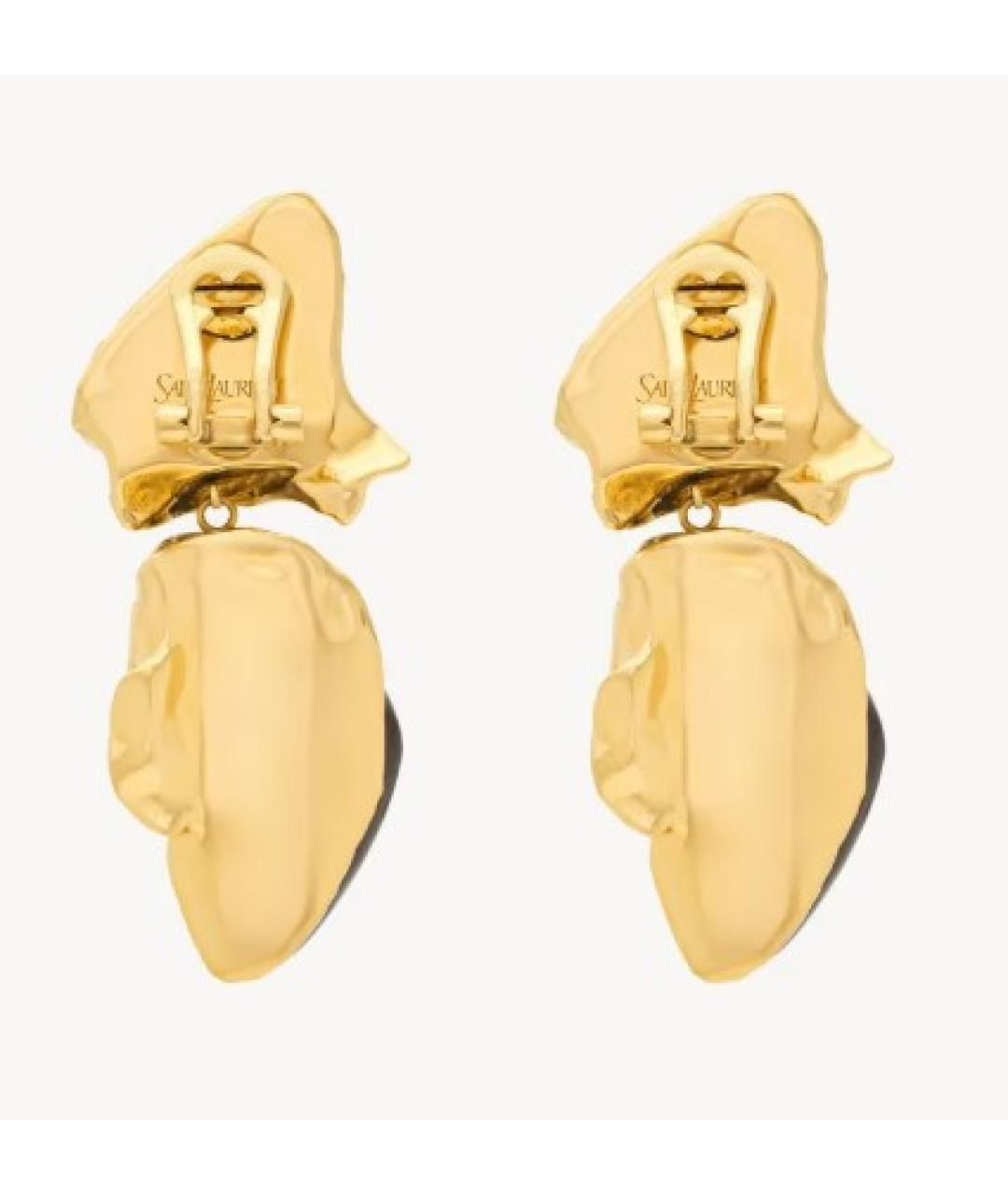 SAINT LAURENT Черные клипсы, фото 2