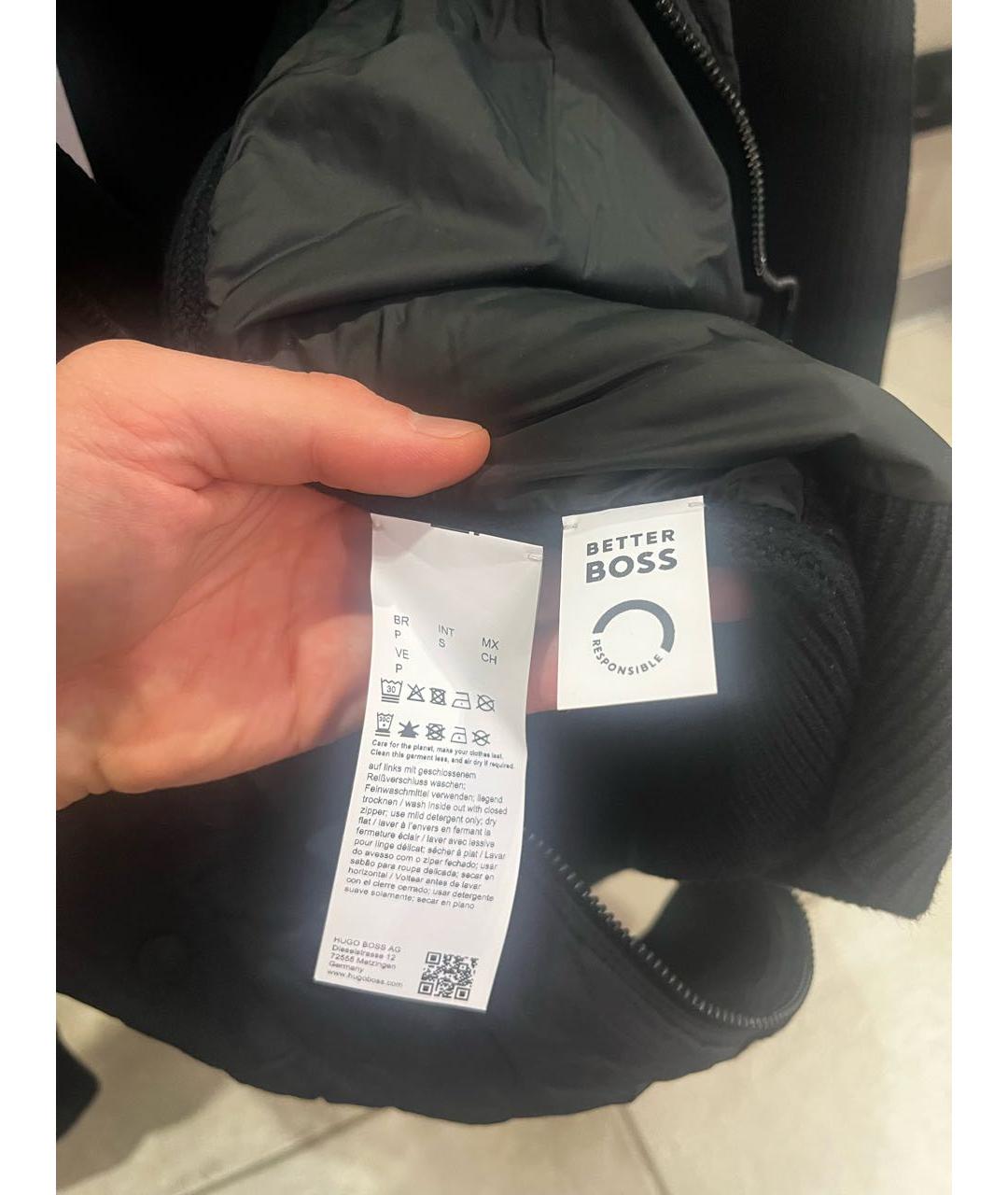 HUGO BOSS Черная хлопковая куртка, фото 7
