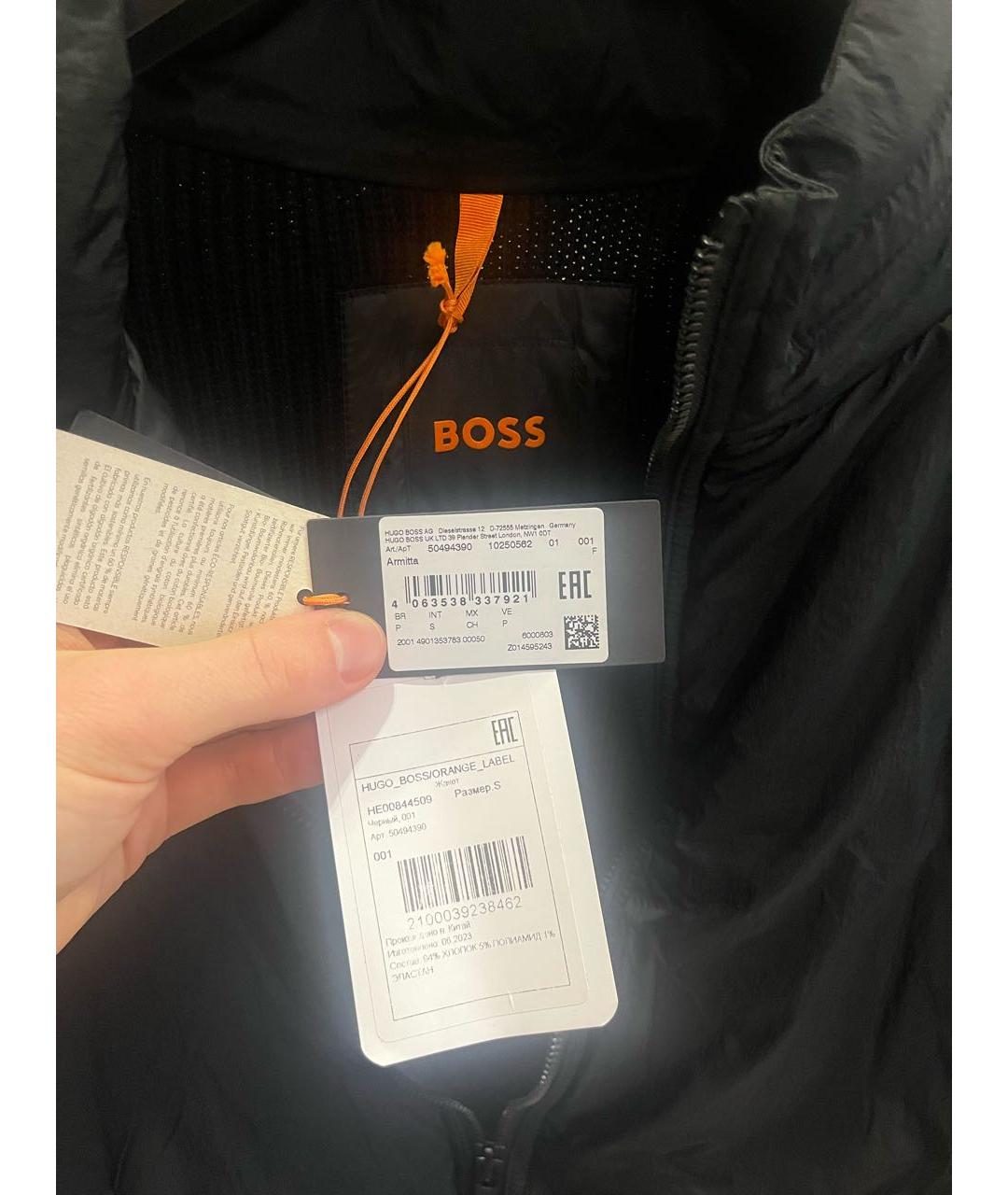 HUGO BOSS Черная хлопковая куртка, фото 3