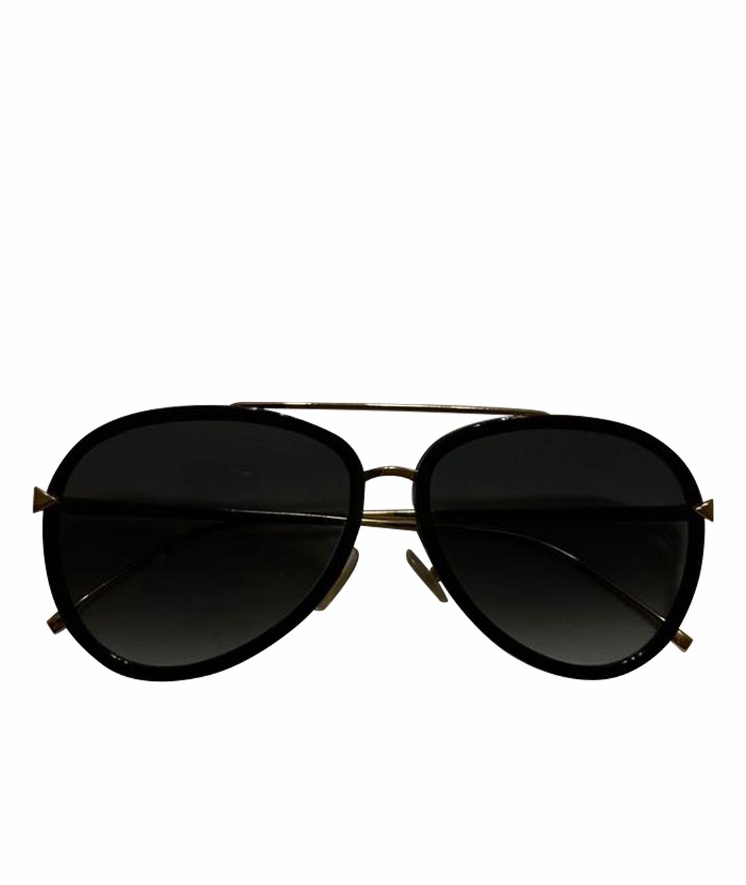 FENDI Черные пластиковые солнцезащитные очки, фото 1