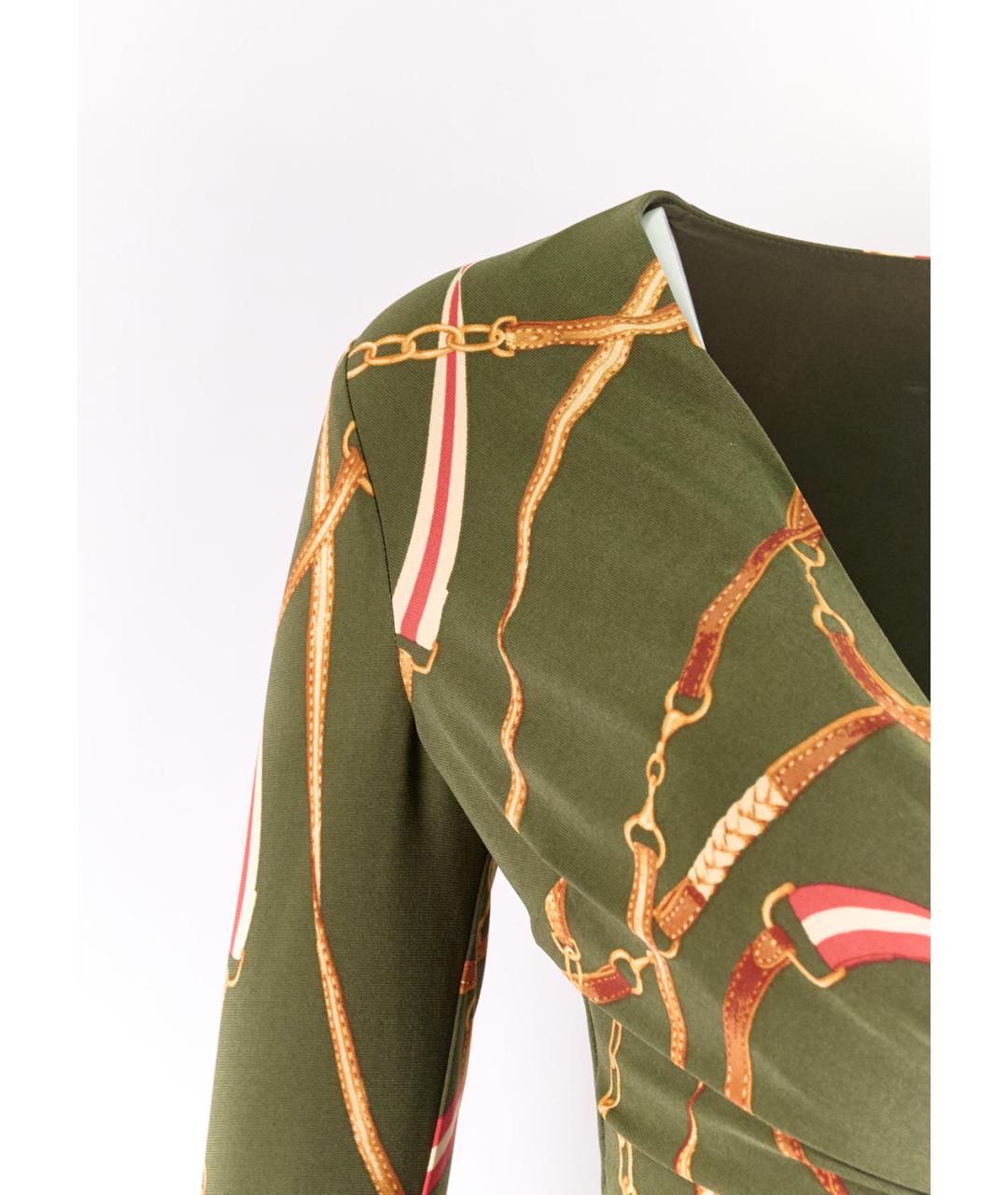 RALPH LAUREN Зеленые полиэстеровое повседневное платье, фото 5