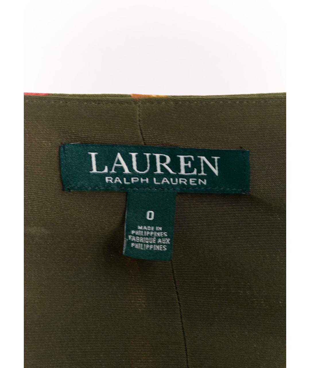 RALPH LAUREN Зеленые полиэстеровое повседневное платье, фото 3