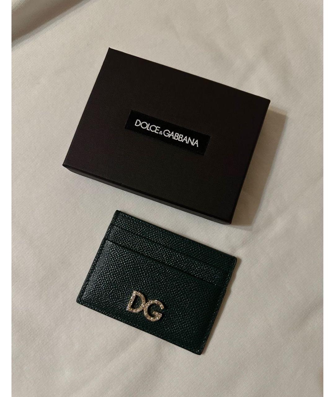 DOLCE&GABBANA Зеленый кардхолдер из искусственной кожи, фото 3