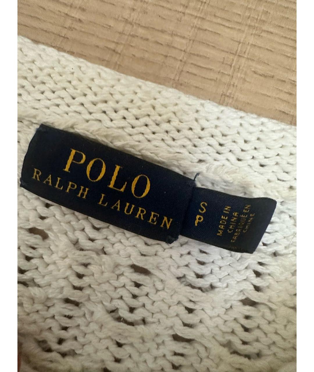 POLO RALPH LAUREN Белый хлопковый джемпер / свитер, фото 4
