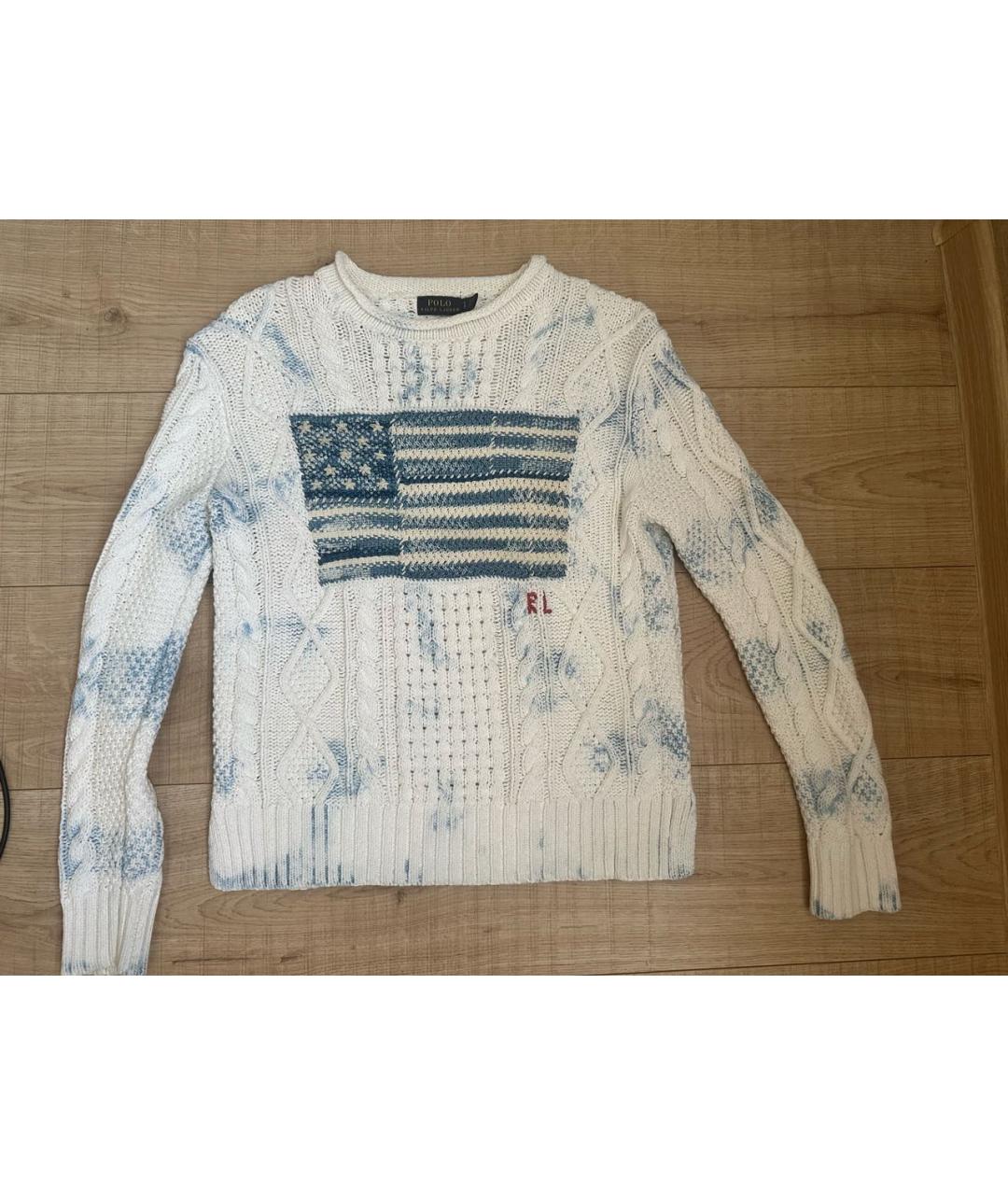 POLO RALPH LAUREN Белый хлопковый джемпер / свитер, фото 6