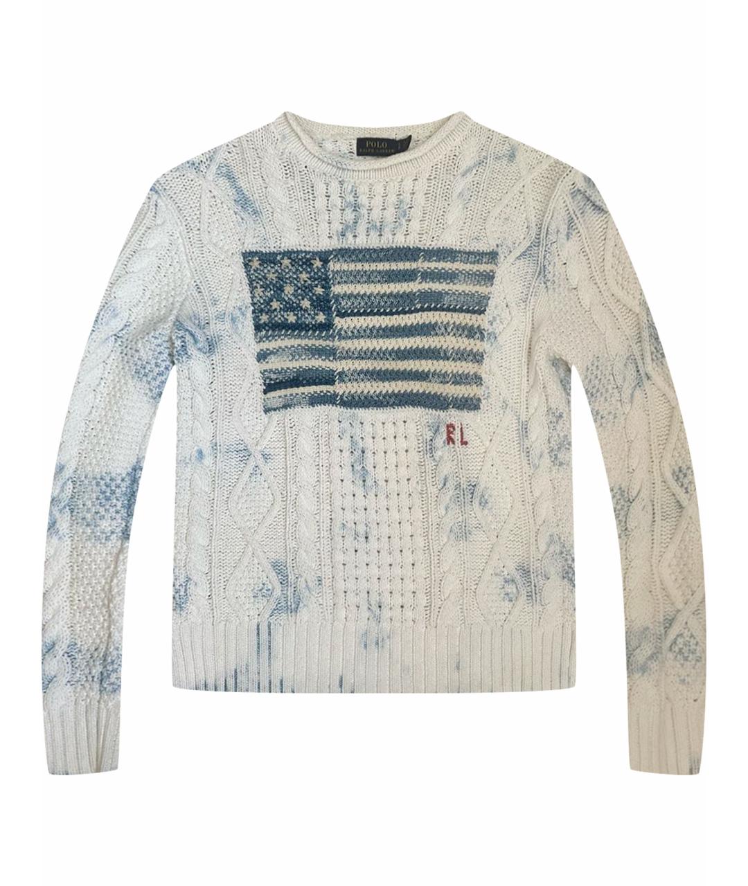 POLO RALPH LAUREN Белый хлопковый джемпер / свитер, фото 1