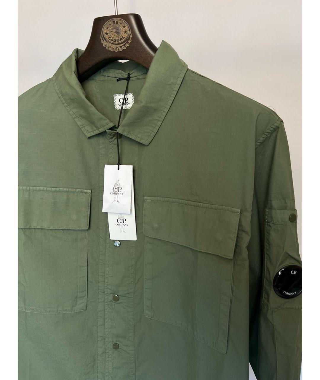 CP COMPANY Хаки хлопковая кэжуал рубашка, фото 3