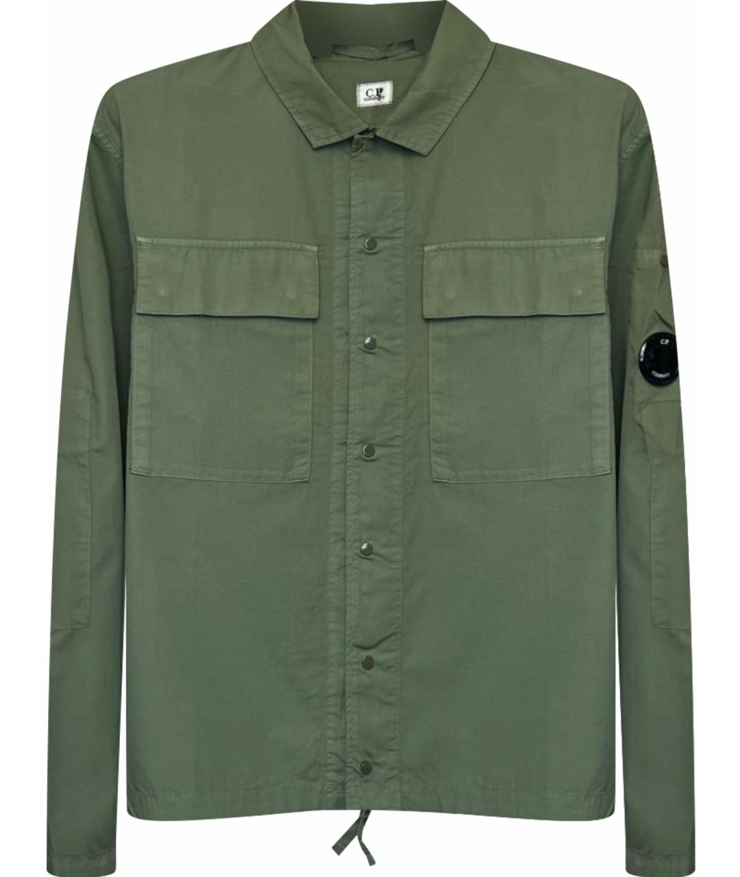 CP COMPANY Хаки хлопковая кэжуал рубашка, фото 1