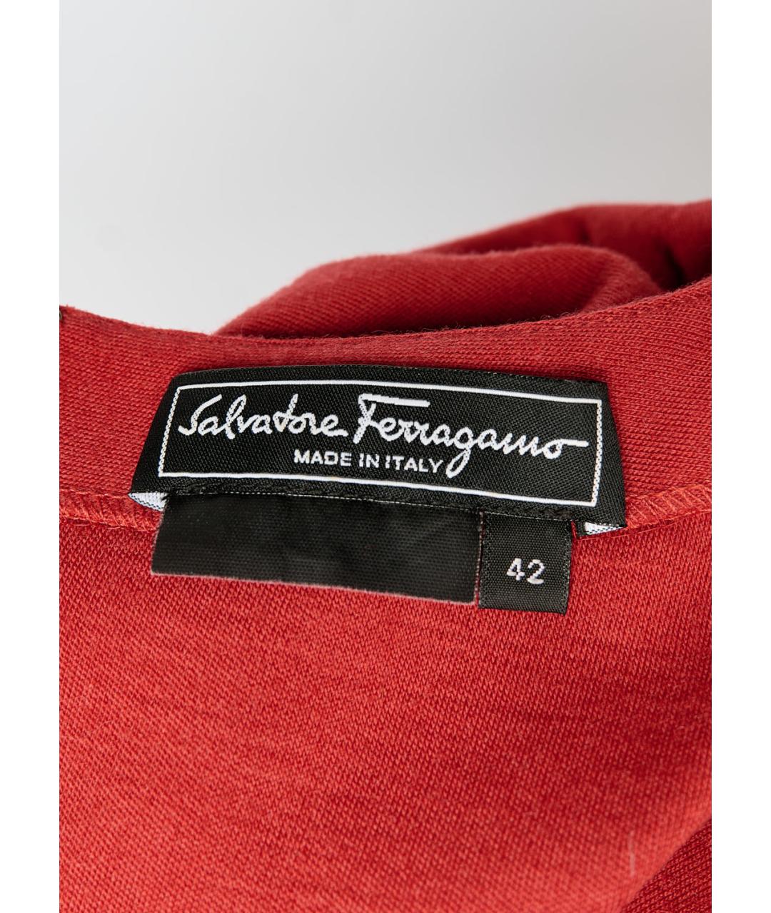 FERRAGAMO Красное коктейльное платье, фото 3
