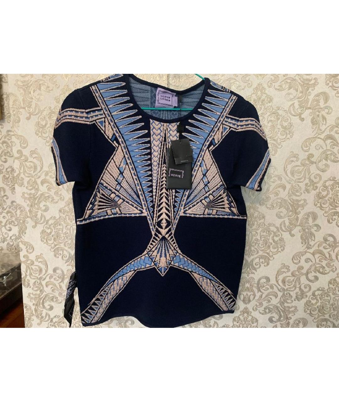 HERVE LEGER Мульти вискозный джемпер / свитер, фото 7