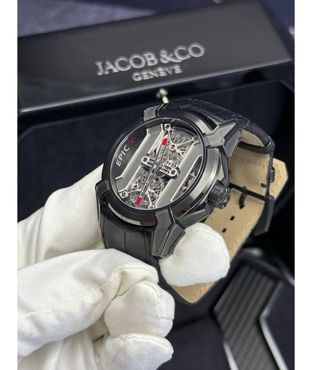 JACOB&CO Черные часы, фото 2
