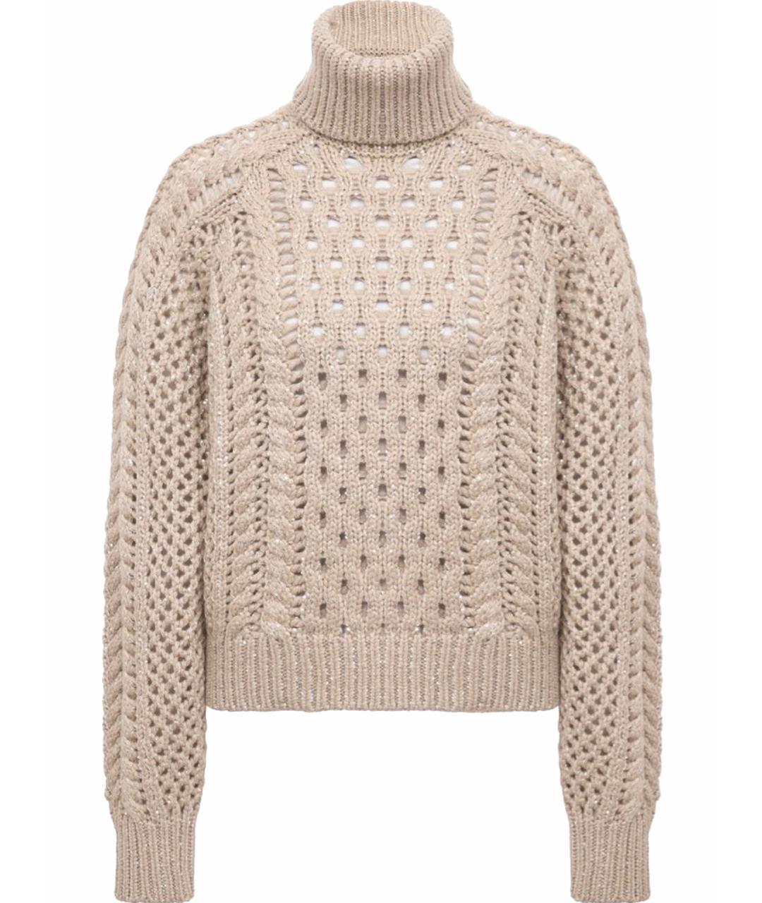 BRUNELLO CUCINELLI Бежевый кашемировый джемпер / свитер, фото 1