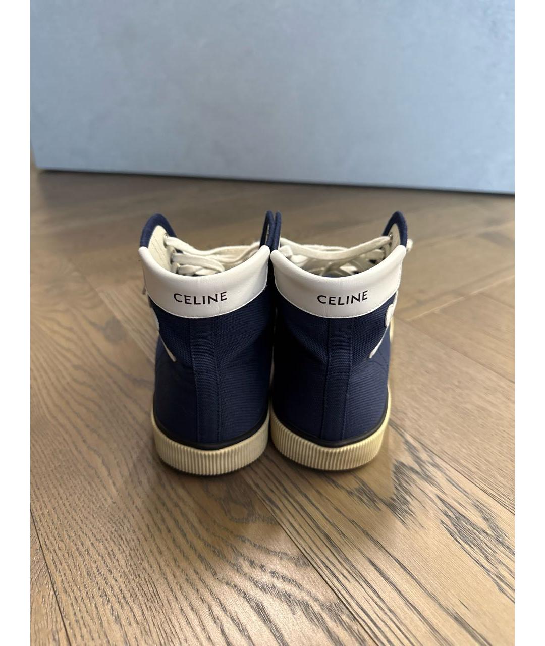 CELINE Синие текстильные кеды, фото 4