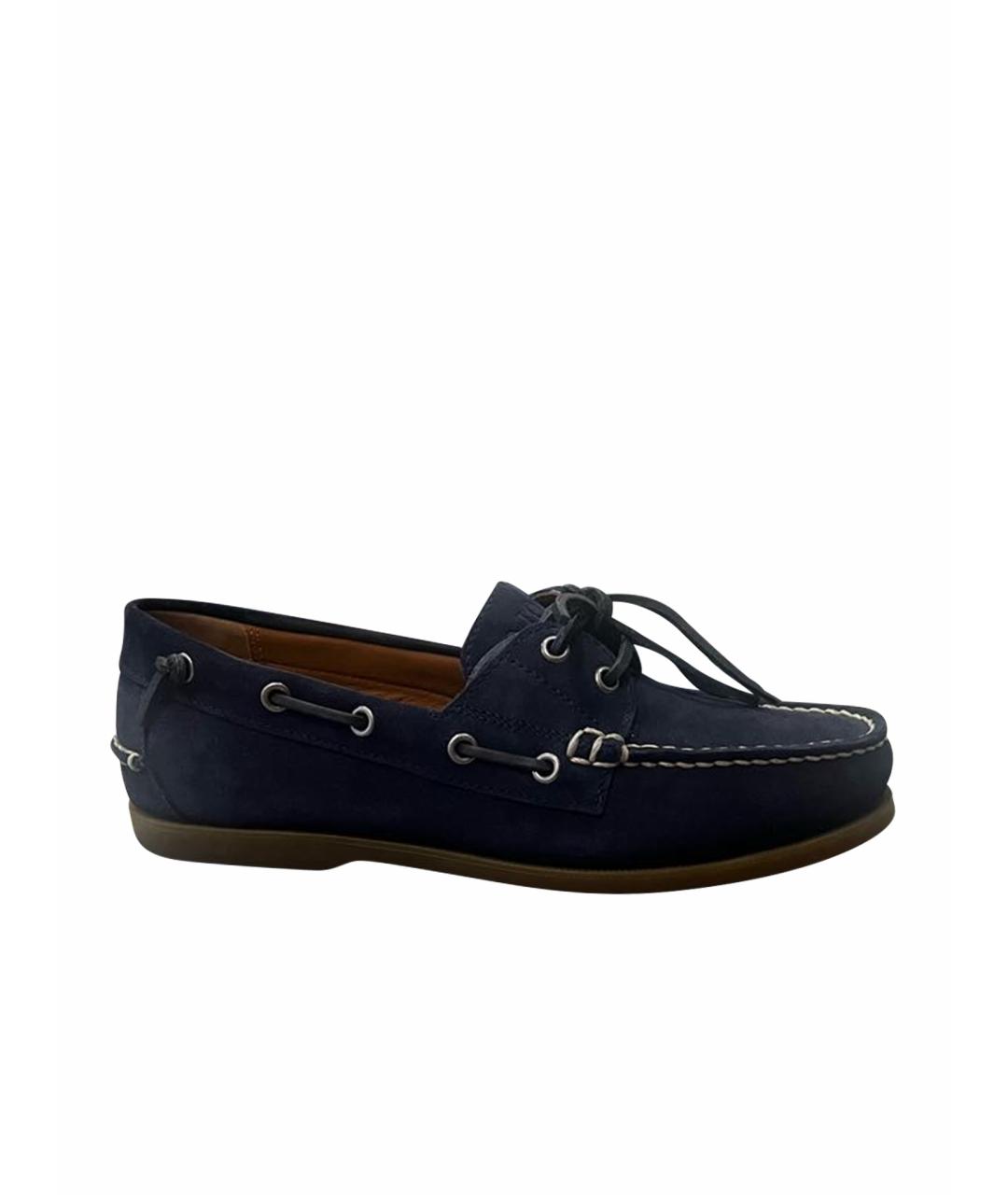 POLO RALPH LAUREN Темно-синие замшевые лоферы, фото 1