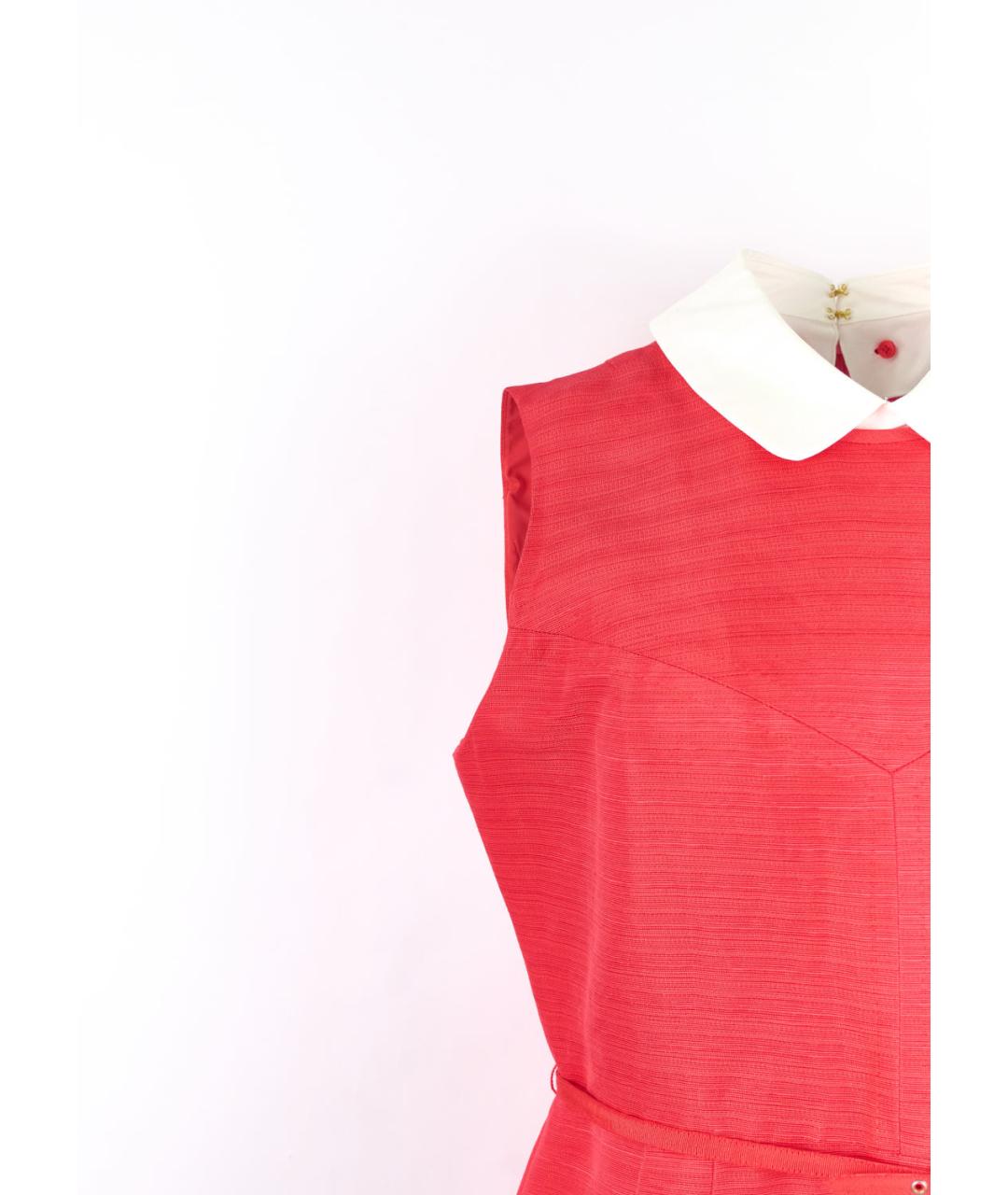 TORY BURCH Красное хлопковое коктейльное платье, фото 5