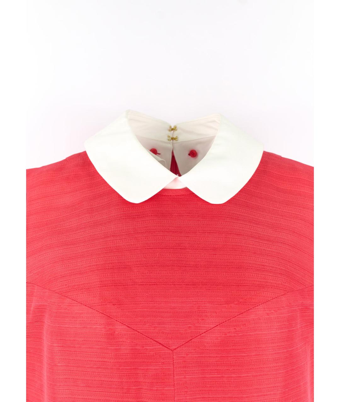 TORY BURCH Красное хлопковое коктейльное платье, фото 4