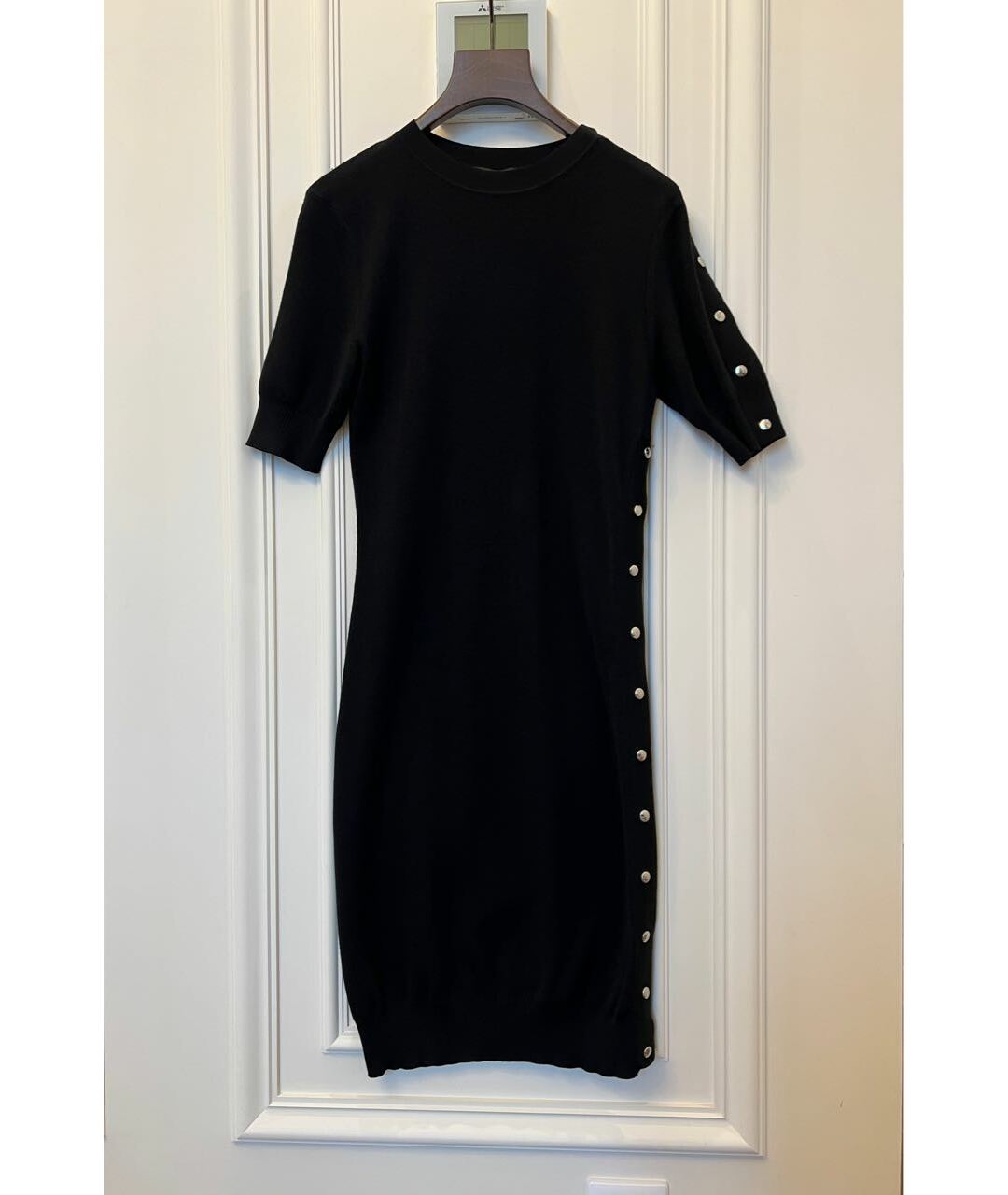 LOUIS VUITTON PRE-OWNED Черное кашемировое повседневное платье, фото 9