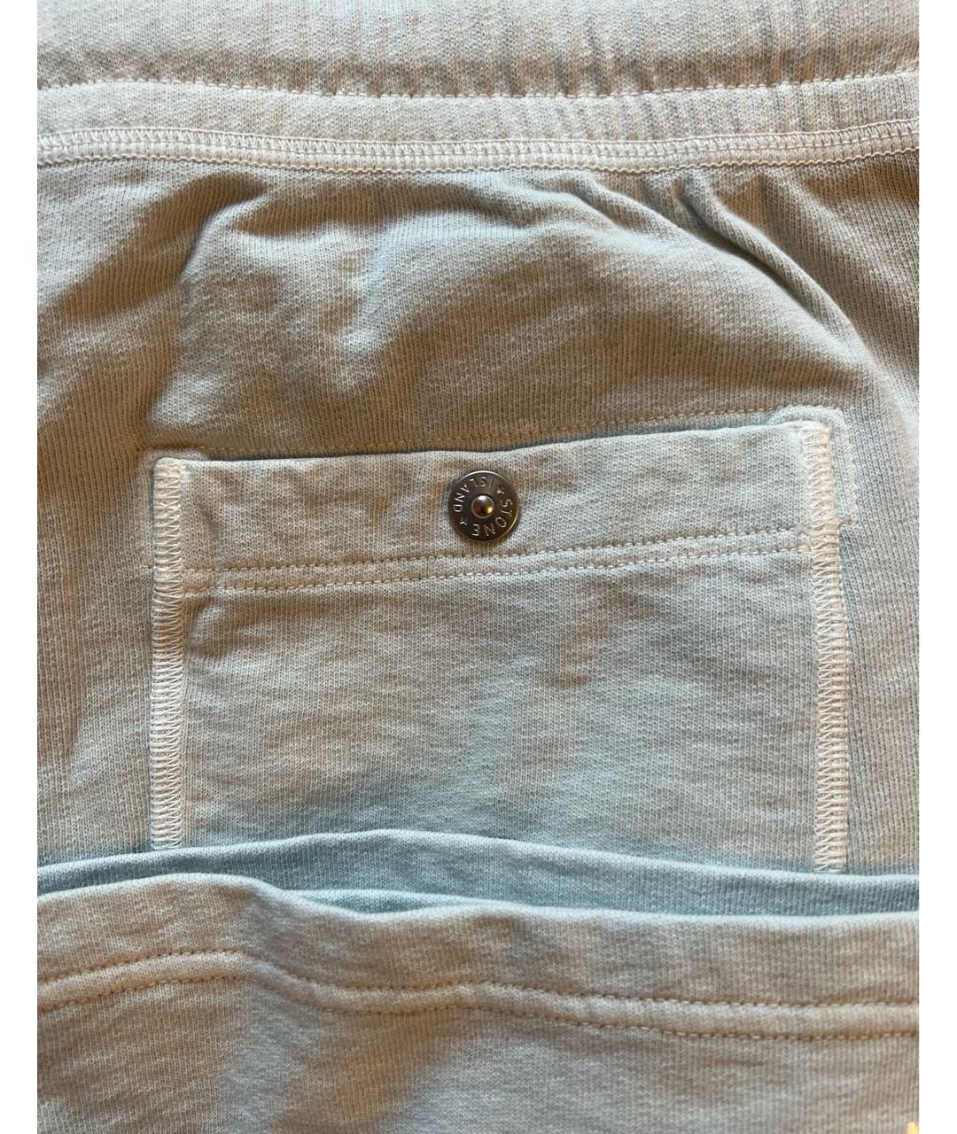 STONE ISLAND Голубые хлопковые шорты, фото 3