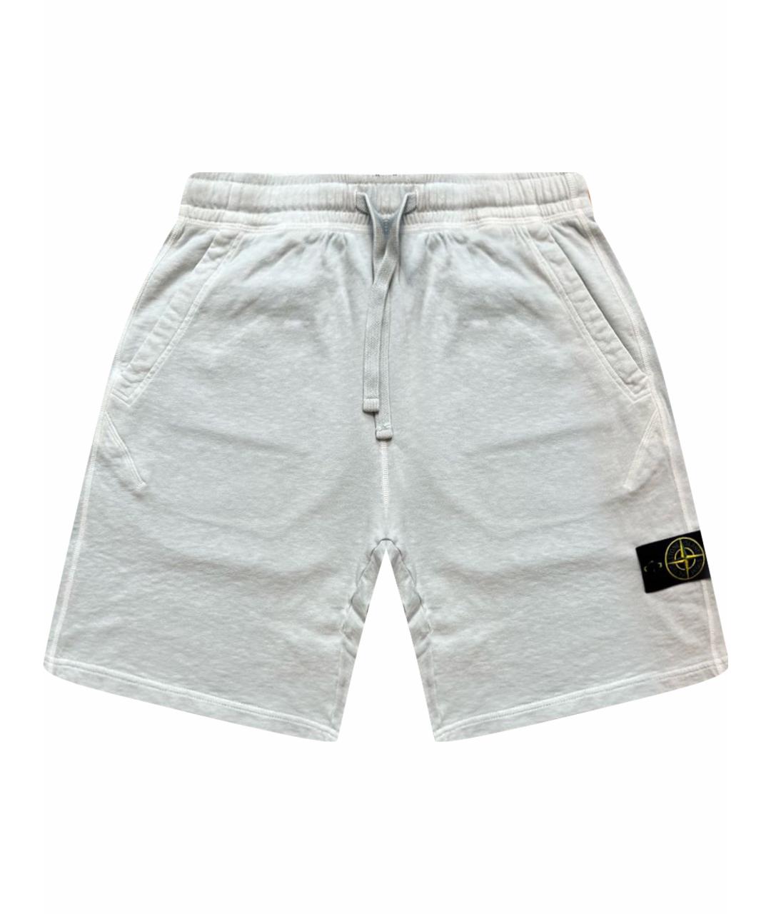 STONE ISLAND Голубые хлопковые шорты, фото 1