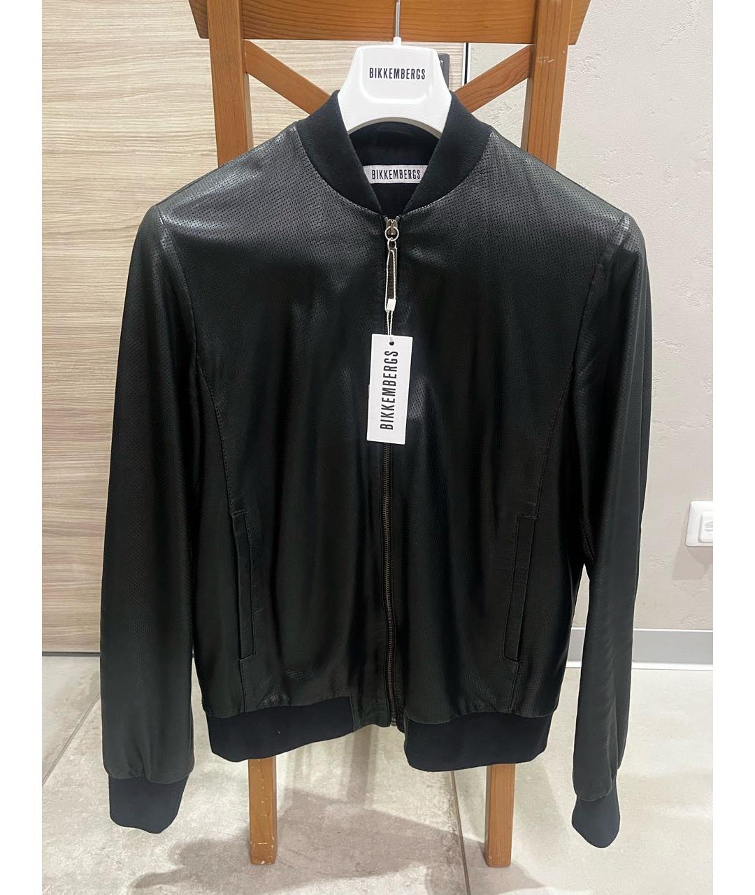 BIKKEMBERGS Черная кожаная куртка, фото 8