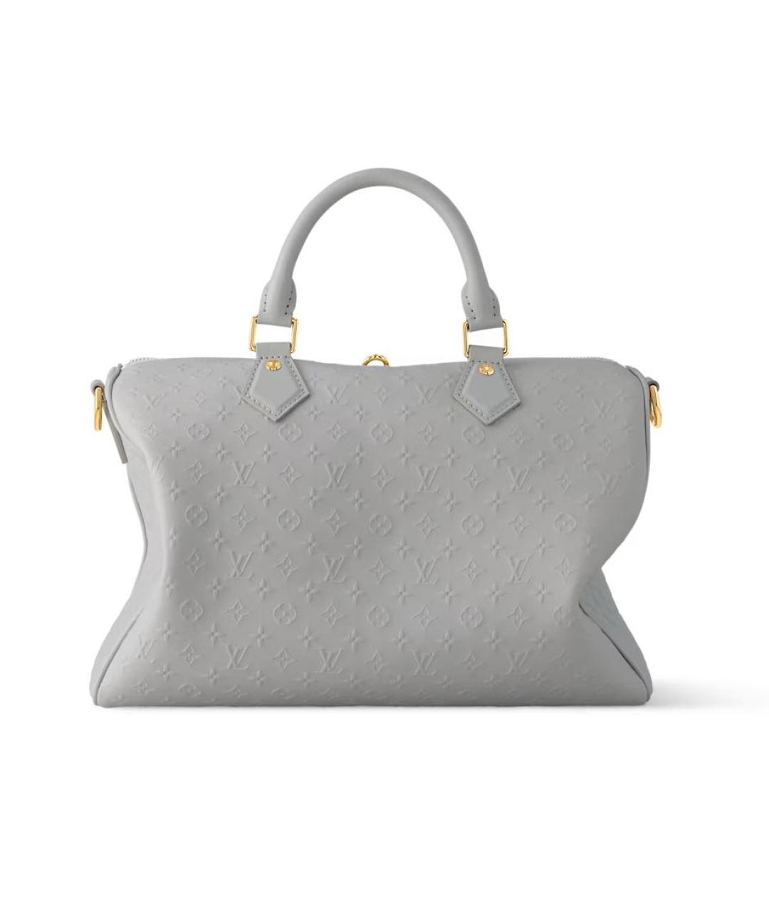 LOUIS VUITTON Серая кожаная дорожная/спортивная сумка, фото 5