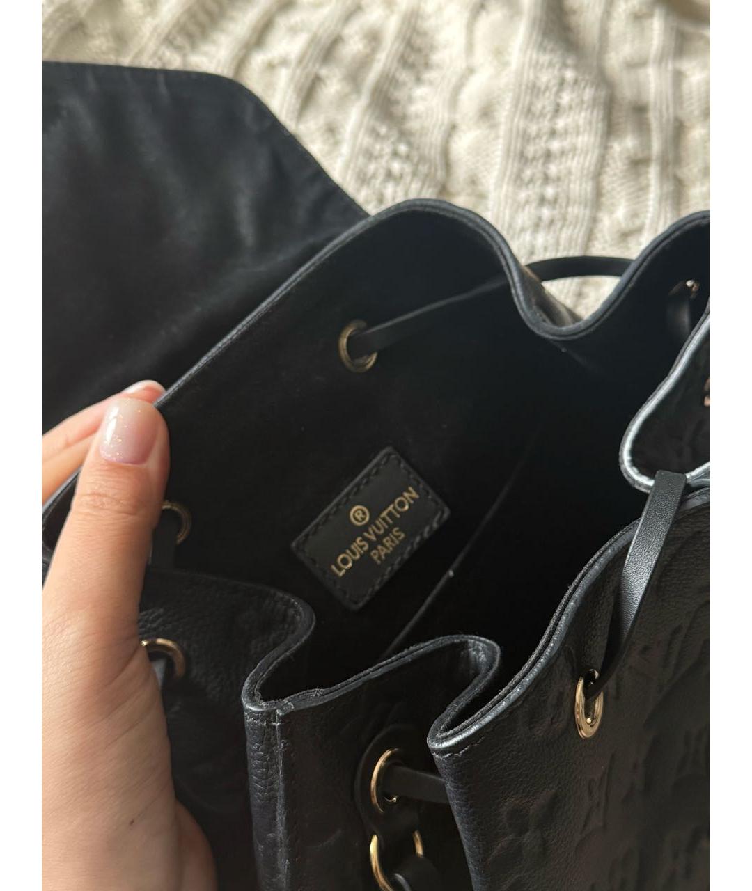 LOUIS VUITTON Черный кожаный рюкзак, фото 4