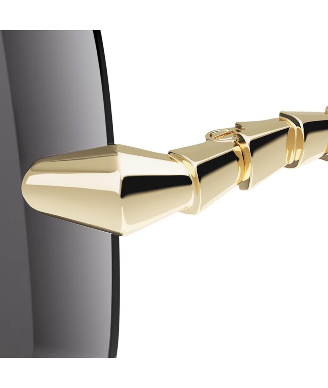 BVLGARI Серые металлические солнцезащитные очки, фото 3