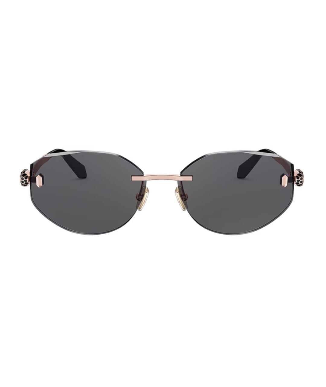 BVLGARI Серые металлические солнцезащитные очки, фото 2