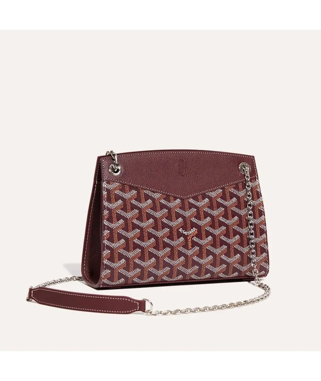 GOYARD Бордовая сумка через плечо, фото 6