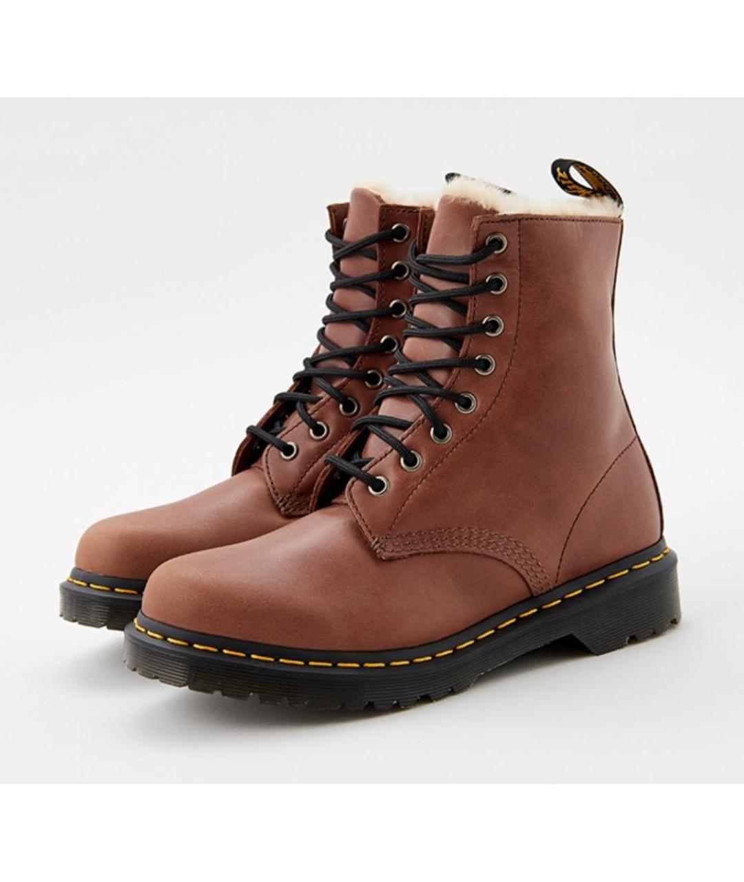 DR. MARTENS Коричневые кожаные ботинки, фото 2