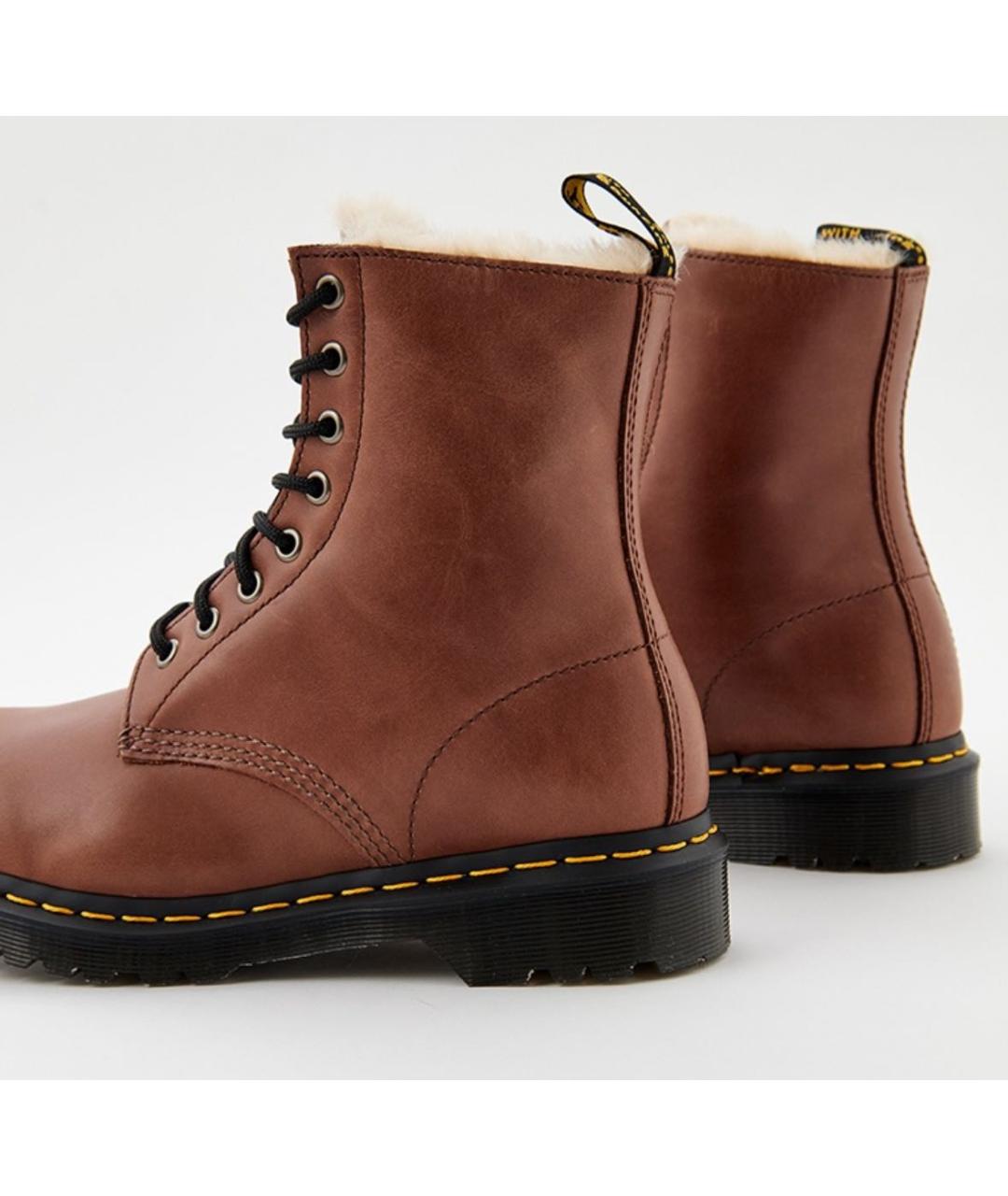 DR. MARTENS Коричневые кожаные ботинки, фото 4