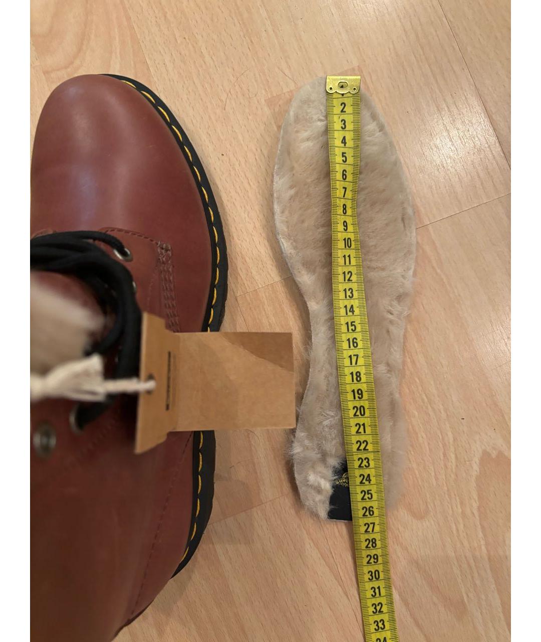 DR. MARTENS Коричневые кожаные ботинки, фото 5