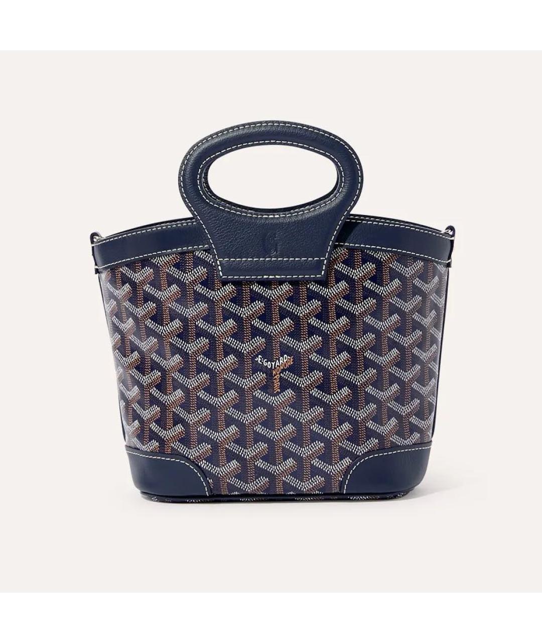 GOYARD Темно-синяя сумка с короткими ручками, фото 2