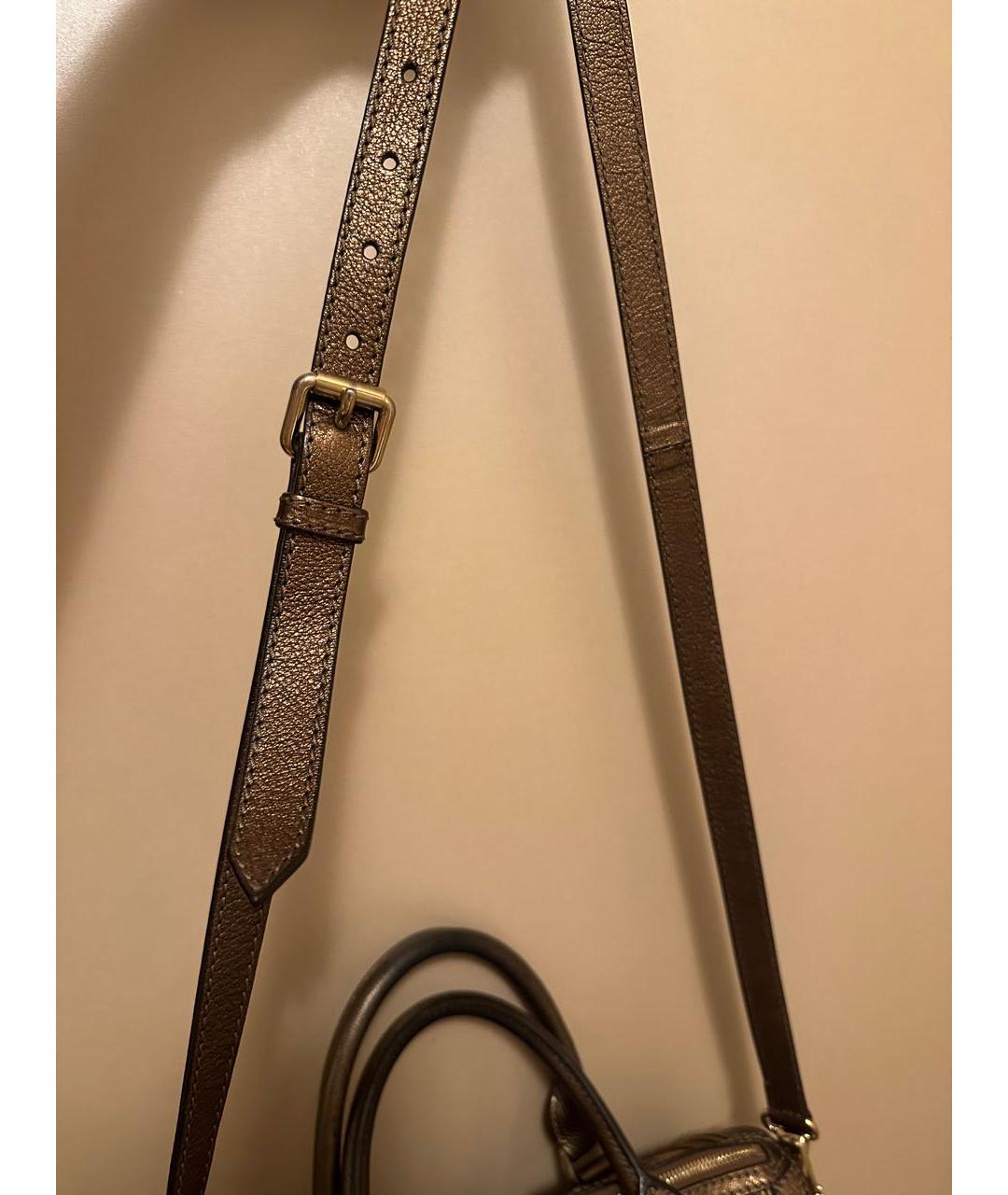 BURBERRY Коричневая кожаная сумка с короткими ручками, фото 2