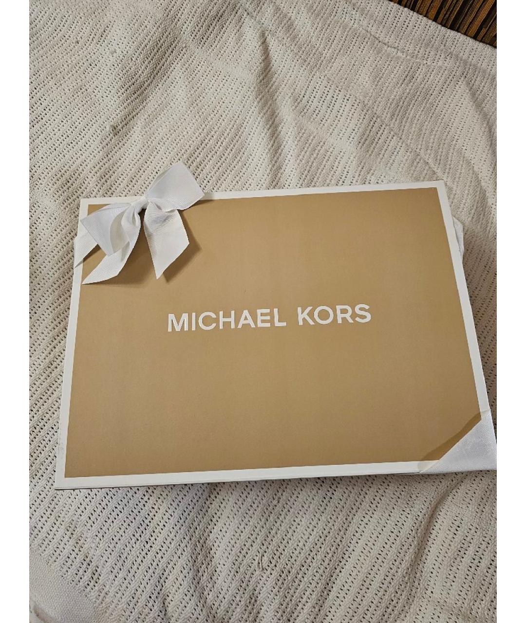MICHAEL MICHAEL KORS Белое хлопковое коктейльное платье, фото 6
