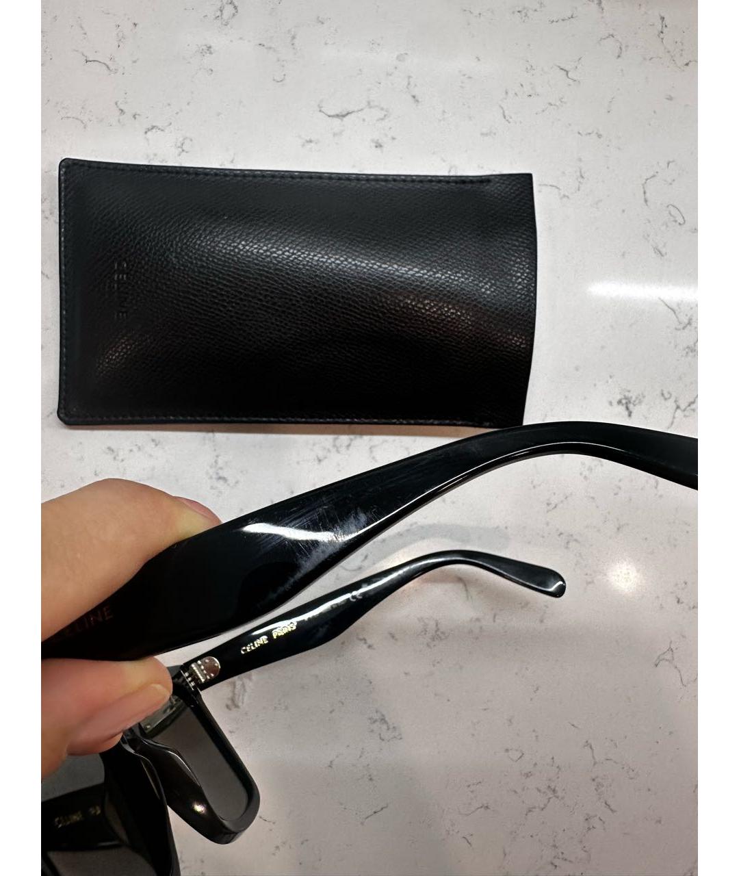 CELINE Черные пластиковые солнцезащитные очки, фото 3