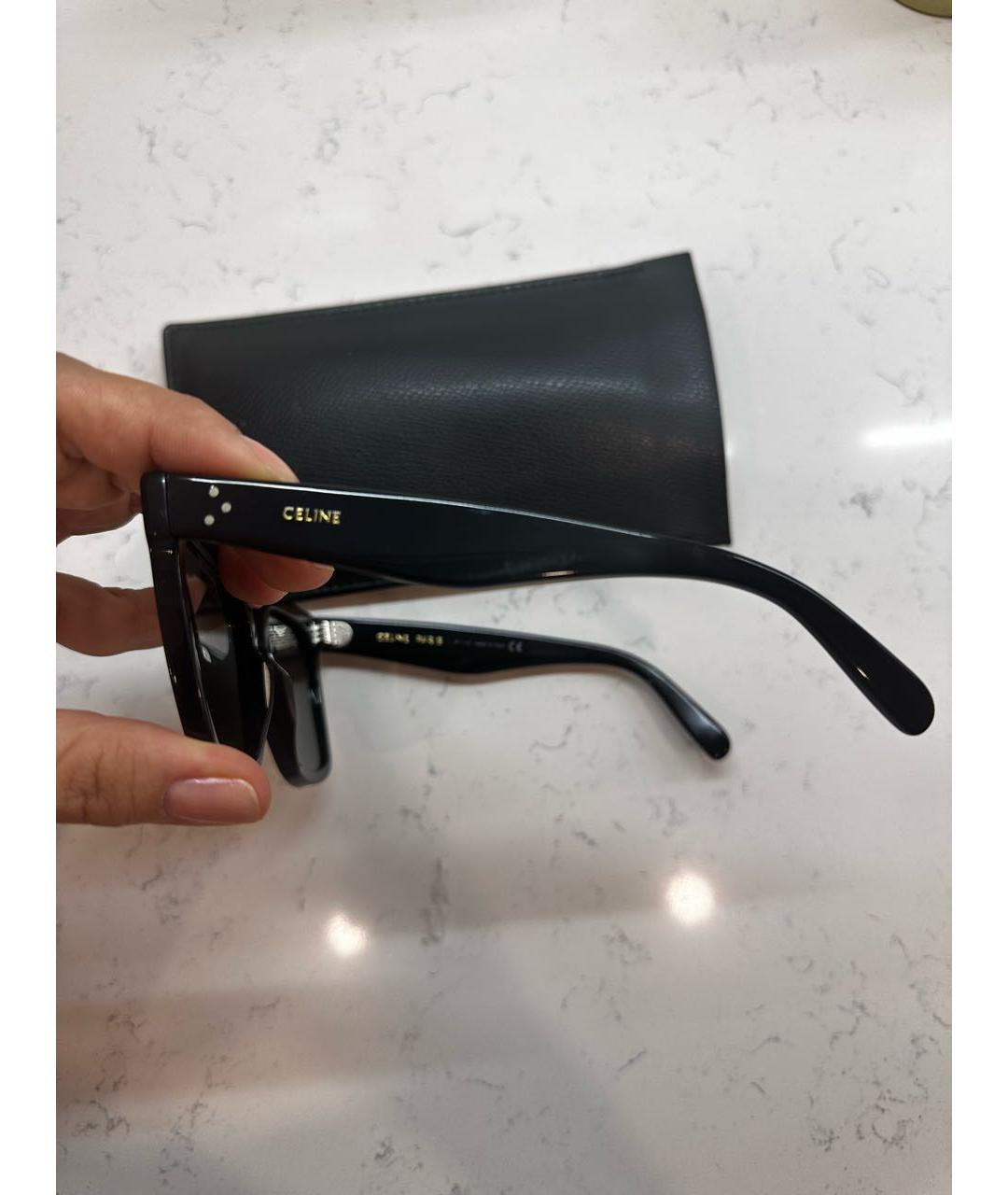 CELINE Черные пластиковые солнцезащитные очки, фото 2